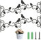YOUNTHYE 4Pack Hanging Basket Bracket, 12inch Hanging Basket Hooks Heavy Duty Wall Planter Hanger Metal Wall Mount Hanger for Flowers, Wind Chimes, Bird Feeders, Lanterns