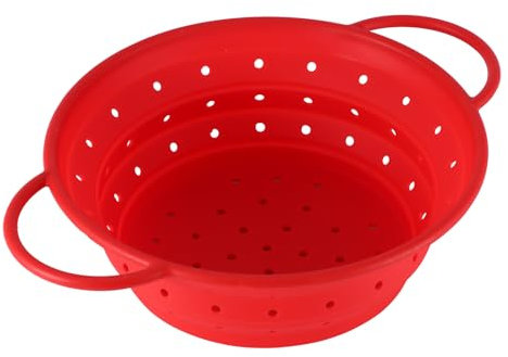 Passoire Pliable Silicone, Passoire à pâtes Pliable, Passoire Filtres de Cuisine, Colander Panier de Lavage de Silicone Pliable avec Poignées pour Dérener Pâtes, Légumes, Fruits