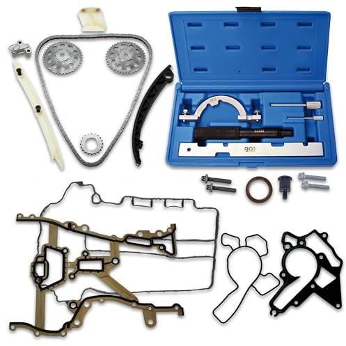 BESTPRICE Steuerkettensatz für Nockenwelle & BGS Einstellwerkzeugsatz Kompatibel mit OPEL AGILA (A) (H00), ASTRA G (T98), H (A04), COMBO, CORSA C (X01), D (S07), MERIVA A (X03), TIGRA TwinTop (X04)