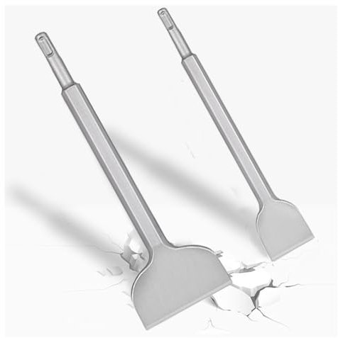 Wjelet SDS Plus - Cincel para azulejos (2 unidades, 280 x 100 mm y 250 x 40 mm, SDS ancho, para eliminar eficazmente azulejos y adhesivos para baldosas)