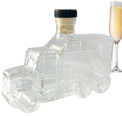 Whisky-lastbil karaff – vintage alkohol display – behållare, halvlastbil – alkoholflaskor bar bröllop | 375 ml karaff med intressant stopp, arrangerar brunch-ölfester