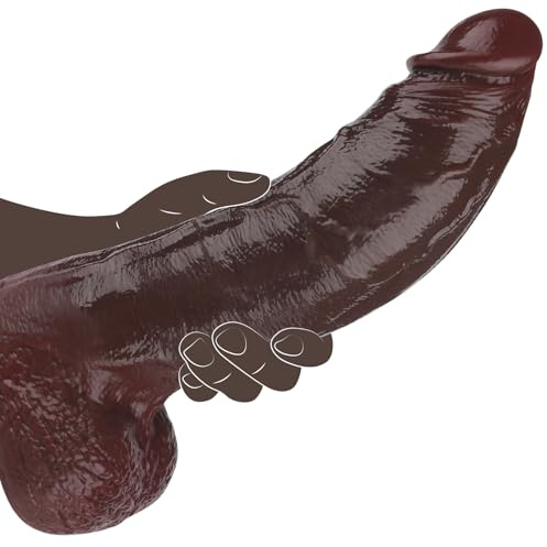 11.6Curved Realistic Anal Dildo Sex Toys,Dual Silicone Thick BBC Dildos