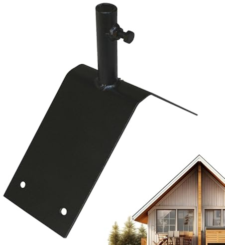 Base segnavento – Supporto in ferro da 24 x 8 cm, fissaggio robusto | Affidabile per terrazza, cupola, capannone, padiglione, garage, decorazione, costruzione , di installazione