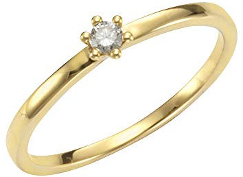 Orolino Damen Ring 585/- Gold Glänzend Brillant gelb 0,07ct. 067370077-1