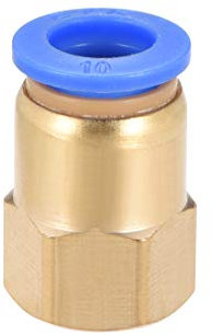 sourcing map Pression Connexion Tube Raccord Adaptateur 10mm Tube Diamètre Externe x G1/4 Femelle Droit Pneumatique Connexion Connect Tuyau Raccord