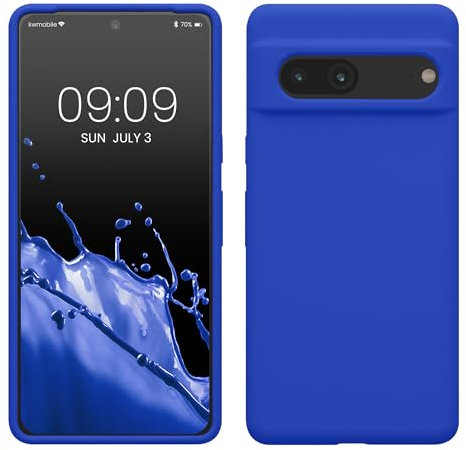 kwmobile Case Compatible with Google Pixel 7 Case - TPU Silicone Phone Cover with Soft Finish - Baltic Blue