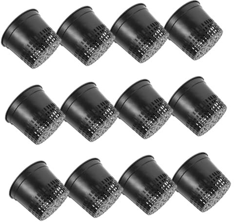 Hemobllo 12pezzi Vasi in Rete Plastica Per Coltivazione Cestini Per Piante Acquatiche Vasi Per Piccoli Da in Plastica Per Piante Da Balcone Tazze in Rete Per