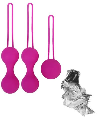 Heyokoy träningsboll för träning av bäckenbotten och intimområdet, kvinnor efter förlossning eller inkontinenta för att stärka vaginala muskler (Purple)