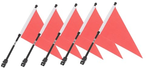 Totority Banderas para Manillar de Bicicleta Infantil 5 Piezas, Banderín Triangular de Seguridad Resistente para Ciclismo, Decoración y Advertencia Actividades al Aire Libre