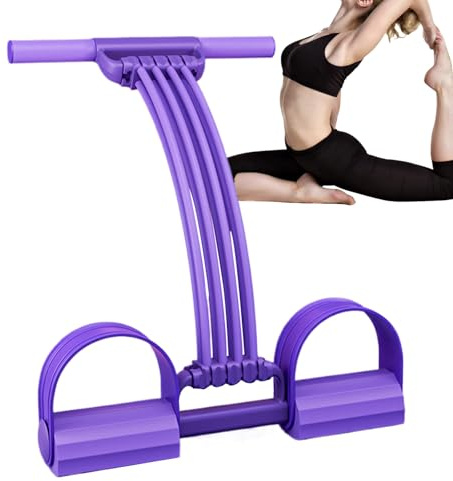 Pedalpuller motståndsrep, elastisk, halkfri styrketräningsanordning, spänningsfotpedal för att sitta, för män, kvinnor, tonåringar, mage, arm, ben, gå ner, bodybu