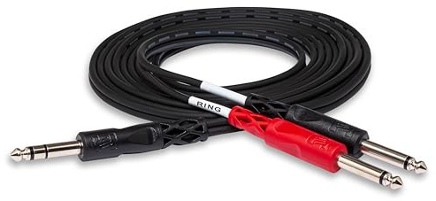 Hosa STP-203 Insertkabel, 6.35 mm TRS auf Dual 6,35 mm TS, 3 m