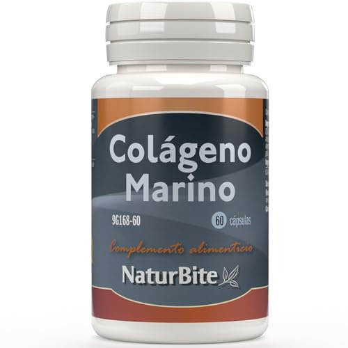 Colágeno Marino 400 mg, 60 Cápsulas, NaturBite. Piel Radiante, Cabello Fortalecido, Uñas Resistentes, Regenera Cartílagos.
