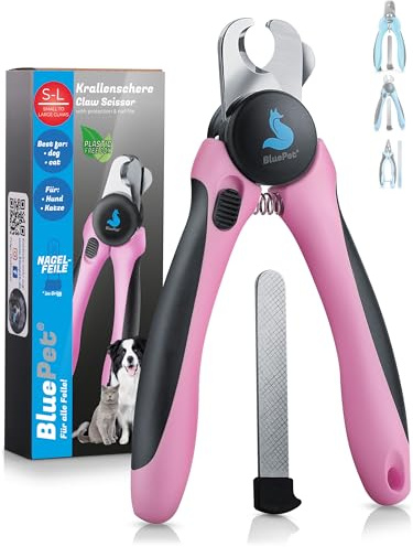 BluePet Coupe-Griffes pour Chien et Chat, Coupe-Ongles avec Securité