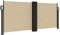 vidaXL Seitenmarkise, Sichtschutz Ausziehbar, Windschutz Sonnenschutz für Garten Balkon Terrasse, Seitenrollo Seitenwandmarkise, Beige 100x600cm