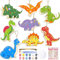 Ourdort Dinosaurier Holz Bastelset 16 Stück,Dinosaurier Malset für Kinder,Dinosaurier DIY Holz Bastelset Kreative,Dinosaurier zum Bemalen für Kinder Geschenk,Geburtstagsdeko Party Dekoration