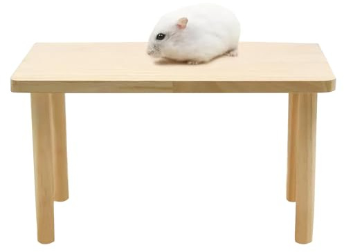 1Pcs Wooden Hamster-Platform, Wooden Small Animals Stand-Platform, Pet House Landscaping Supplies, Hamster Cage Accessories for Squirrel Gerbil Chinchilla, Pet House Decoration