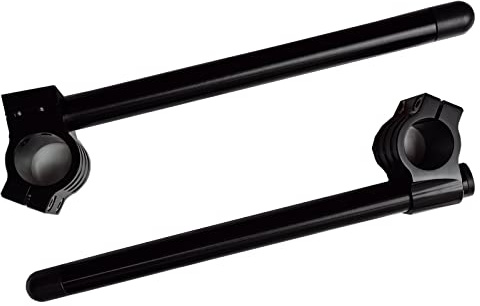 38 mm clip-ons styre passar för gaffelrör 38 mm cafe racer motorcykelstyre 7/8 tum, 38 mm klämfäste CNC svarta stänger