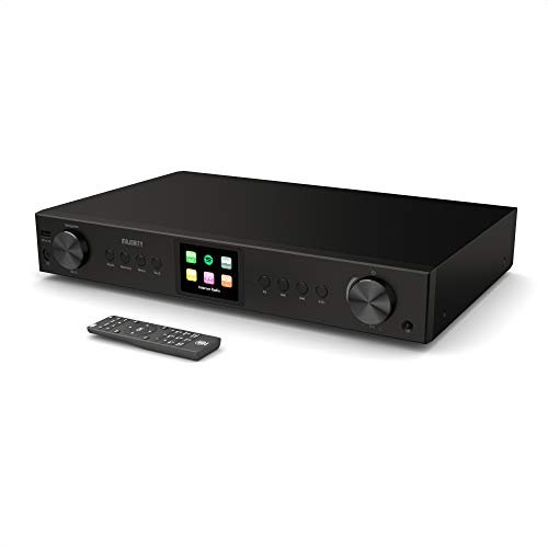 Radio DAB Plus Internetradio WLAN Tuner | DAB+ Internet Radio Receiver | Empfänger für Stereoanlage | Internetradio Adapter HiFi-Tuner mit Spotify Connect & Podcasts | MAJORITY Fitzwilliam (Schwarz)