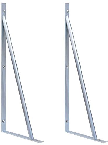 Tidyard 2 soportes para postes de valla, valla de jardín, valla de protección visual, valla de protección contra el viento, protección visual, elemento de acero galvanizado, 65 x 25 cm