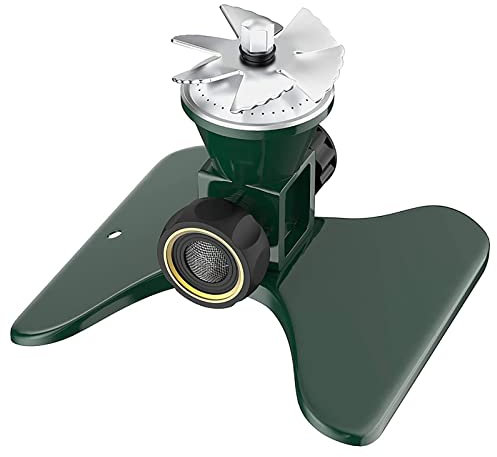 wiedao Arroseur de pelouse, arroseur d'eau de Jardin Automatique, Irrigation de Grande Surface à 360 degrés, arroseur de Jardin carré en métal Robuste pour arrosage de Jardin, pelouse