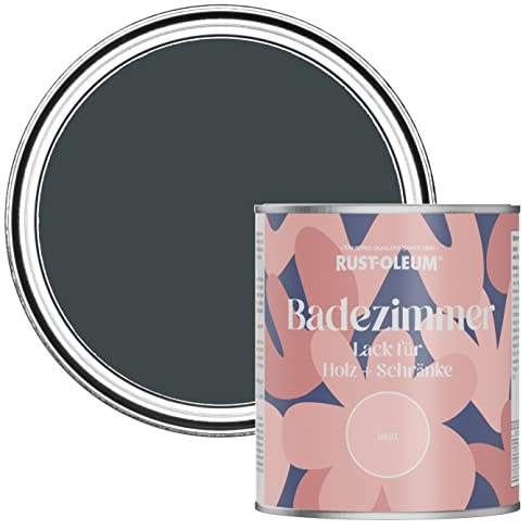 Rust-Oleum Black Moisture Resistant Bathroom Wood and Cabinet Paint in Matt Finish - BLACK SAND 750ML