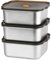 Misichao Frischhaltedosen mit Deckel aus Edelstahl – 1100 ml meal prep boxen lunchbox edelstahl brotdose vorratsbehälter, stapelbar & luftdicht Gefrierbehälter BPA-frei wiederverwendbar 3 Stück