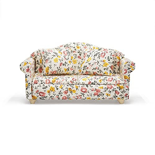 Odoria 1/12 Miniatur Sofa Couch Puppenhaus Möbel Zubehör, Blumenmuster
