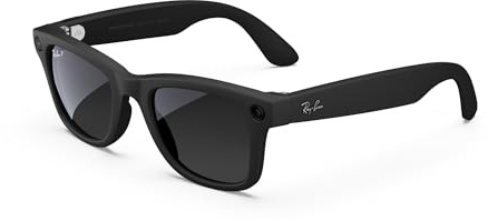 Ray-Ban Meta (Gen 1), Wayfarer, Matte Black | Smart AI Glasses for Men, Women — 12 MP Camera, Open-Ear Speakers, Video Recording, Bluetooth — Polarized Gradient Graphite Lenses — Wearable Technology