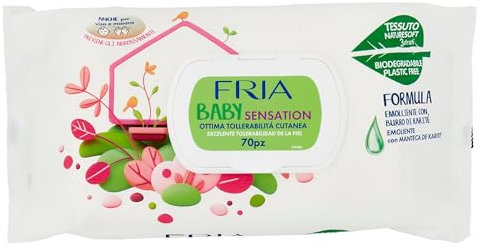 FRIA SALVIETTE BABY SENSATION EMOLLIENTE CON BURRO DI KARTITE' 70 PZ.