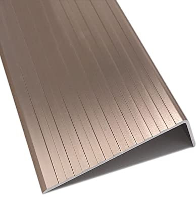 Kantenanleimstreifen Bodenübergangsleiste mit Schlitzsockel Schwellenleiste aus Holzfliesen für Türen unebene Böden Bodentrennleisten aus Aluminium (Farbe: Gold)