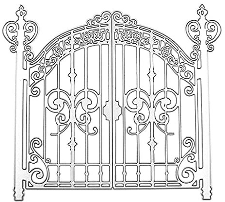 Zktfyshk Fustelle in metallo per porta d'ingresso, stencil, scrapbooking, album, francobolli, biglietti di