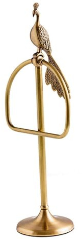 predolo Toallero de Mano con Soporte de para Toalla, Escultura de, de latón Independiente para baño