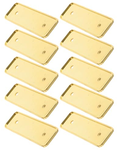 DOITOOL 10 Pièces Plaques de Nom Métalliques Réutilisables avec Épingle Badges Identité Vides pour Bureau et Équipe Fixation Sécurisée pour Employés et Travail