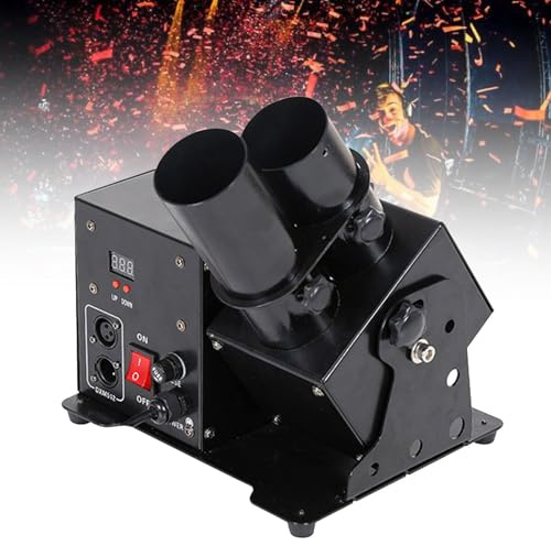 Máquina de cañón lanzador de confeti - Soplador eléctrico con control remoto DMX para bodas, eventos, fiestas, clubes y escenarios