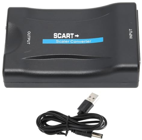 SCART Till HDMI-Konverterare, 1080p Video Audio Adapter Box för HD TV DVD Box (Svart)