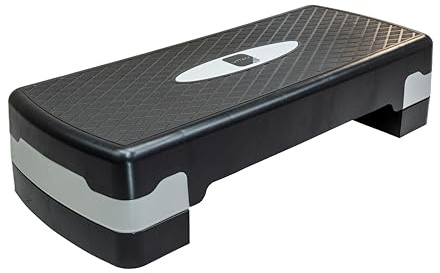 ZANGCO Fitness Stepper | Exercise Step for Home & Gym, Suited for Cardio, Yoga, Aerobics, Weights, Workout for Indoor/Outdoor | Adjustable 2 Step Level Heights (10,15 CM) | Exercise Accessory (Grey)