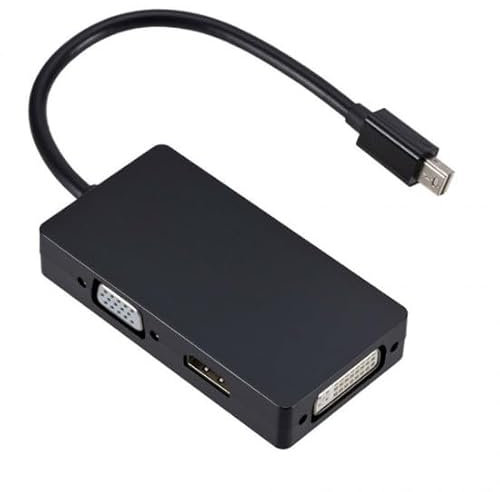 Elecbee 3-in-1 Mini Displayport DP zu HDMI VGA DVI Adapter Kabel für MacBook Air Pro für Microsoft Surface Pro