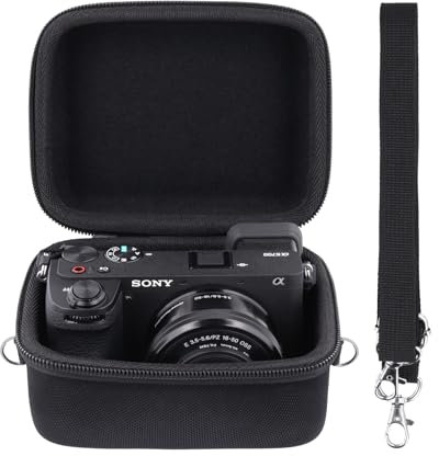 Aenllosi Étui Rigide de Transport pour Appareil Photo Sony Alpha 6000 6300 6400 6500 6700 (16-50 mm) Uniquement Compatible avec l'objectif Sony 16-50 mm (Noir)