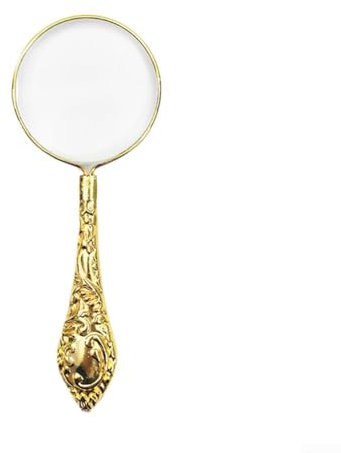 Lupe mit geprägtem Vintage-Muster, hohe Vergrößerung, einfach zu bedienen, vielseitig einsetzbar (Silber)