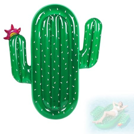 ACTOYS Materassino Gonfiabile Piscina, Amaca Gonfiabile, Letto Galleggiante Gonfiabile Acqua Amaca, Galleggiante Mare Gonfiabile per Piscina Beach Party (Cactus)