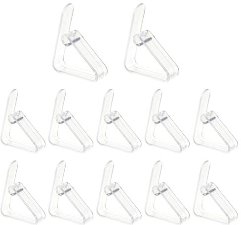 Xumann 12 Pcs Table Cloth Clip, 2 Size Clear Tablecloth Clips for Indoor Outdoor