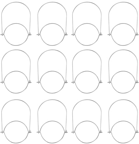 BEBEMOKO 12Pcs Stainless Steel Wire Hangers Wide Mouth Jar Hook, Mason Jar Hanger for Regular Round Glass Bottle