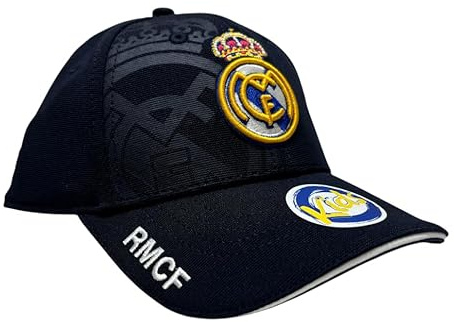 JYC CREATIVE Casquette Officielle de l'équipe de Football Real Madrid, Cadeau pour les Supporteurs de Football, Casquette avec Visière pour Homme et Femme,, Taille Unique