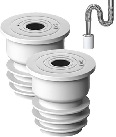 Prevención de reflujo de Drenaje, Cubierta para Manguera de Drenaje de, 2 Paquetes de Sellado para tuberías de alcantarillado, tapón de desagüe pequeño, Anillo de Tubo de desagüe de Fregadero