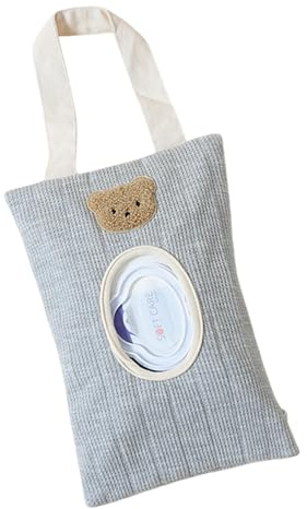 Reusable Baby Wipe Container Portable Watertight Dustproof Dispenser Bear Pattern Styles Wipe Case for Diaper Bags & Travel Active Baby