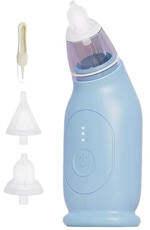 Aspirador nasal para niños, limpiador de nariz eléctrico portátil con succión fuerte, fácil alivio de la congestión para niños, seguro e higiénico, para niños y niñas, padres, mocos fríos