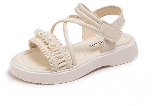 Sandales d'été pour filles, grandes filles, chaussures romaines à fond plat, antidérapantes, avec robe, chaussures habillées pour l'école