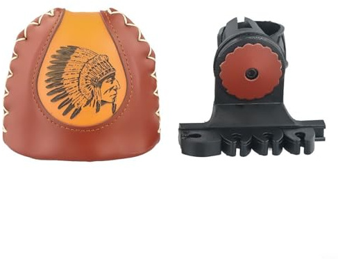 Faretra per frecce in pelle, supporto silenzioso per caccia tradizionale lungo e arco ricurvo, design con cinturino con vestibilità sicura, contenitore per attrezzi rosso marrone (S)