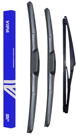 Vipa Car Parts Premium Wiper Blade Set | fits: LEXUS RX 300/350/400 SUV (May 2005 to Nov 2015) | All-Weather Performance | Durable, Streak-Free Windshield Wipers | Easy Installation