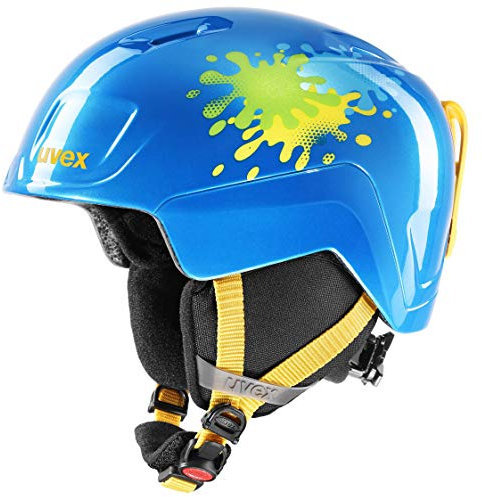 uvex heyya - Leichter Skihelm für Kinder - individuelle Größenanpassung - optimierte Belüftung - Blue Splash - 51-55 cm
